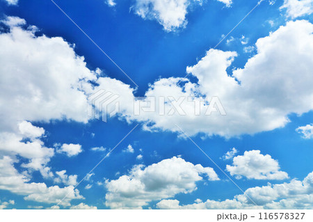 夏の青空と雲 116578327