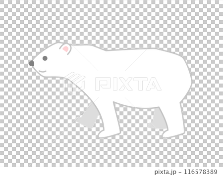 シンプルで可愛いシロクマのイラスト シンプルで可愛いシロクマのイラスト 116578389