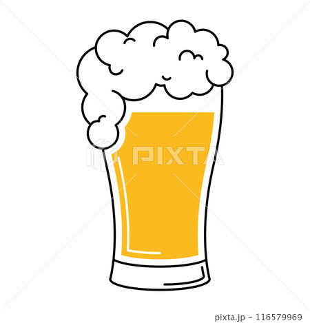 Colored sketch of a beer barrel Vector illustration 116579969