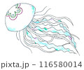 シンプルクラゲのイラスト 116580014
