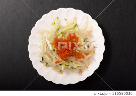 シシャモ卵ともやしとキュウリの和え物 シシャモ卵ともやしとキュウリの和え物 116580036