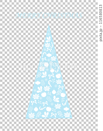 White and light blue Christmas tree card White and light blue Christmas tree card 116580813