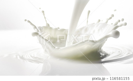 牛乳を入れた瞬間のミルククラウン 116581155