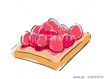 イチゴジャムたっぷりのトースト 116581534