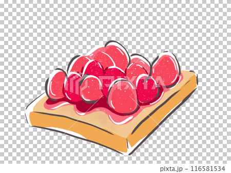 イチゴジャムたっぷりのトースト 116581534