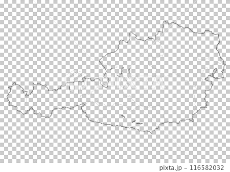 白地図　オーストリア 116582032