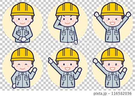 Male construction worker pose set_01 Male construction worker pose set_01 116582036