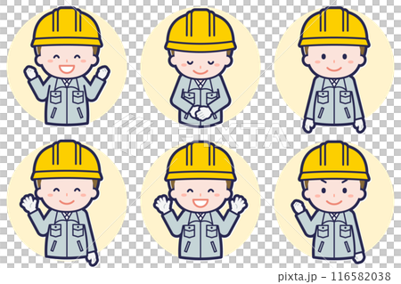 Male construction worker pose set_02 Male construction worker pose set_02 116582038