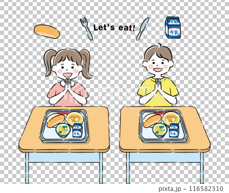 小學生吃學校午餐4C 小學生吃學校午餐4C 116582310
