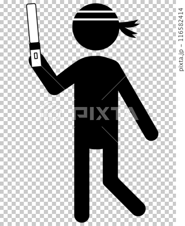 一個人用力推的象形圖 一個人用力推的象形圖 116582414