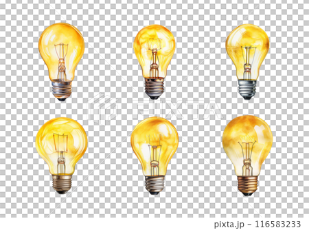 Light Bulb, back to school Illustration. Watercolor Style Light Bulb, back to school Illustration. Watercolor Style 116583233