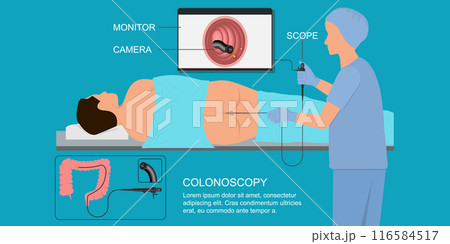 Colonoscopy is an examination Colonoscopy is an examination 116584517