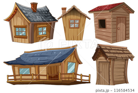 Charming Wooden Houses Collection 116584534