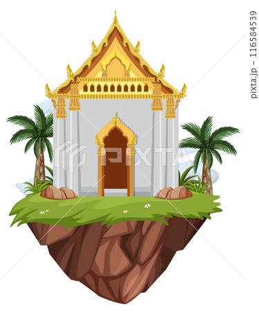 Floating Temple on Rocky Island 116584539