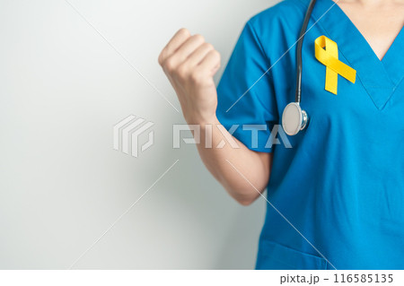 Yellow September, Suicide prevention day, Childhood, Sarcoma, bone and bladder cancer Awareness month, Yellow Ribbon for supporting people life and illness. Healthcare and World cancer day concept Yellow September, Suicide prevention day, Childhood, Sarcoma, bone and bladder cancer Awareness month, Yellow Ribbon for supporting people life and illness. Healthcare and World cancer day concept 116585135