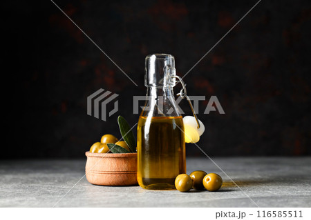 Olive oil, concept of tasty ingredient for cooking food 116585511