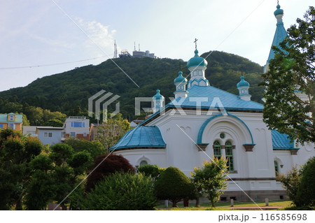 Hakodate Russian Orthodox Church Holy Resurrection Cathedral in Hakodate City in Hokkaido in northern Japan Hakodate Russian Orthodox Church Holy Resurrection Cathedral in Hakodate City in Hokkaido in northern Japan 116585698