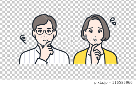 考える 悩む ミドル アイコン 116585966