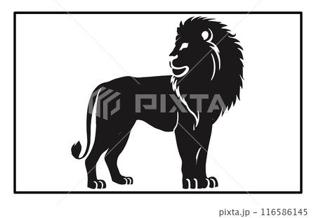 Asiatic Lion Animal Vector - Majestic Big Cat Wildlife Illustration and Clipart Asiatic Lion Animal Vector - Majestic Big Cat Wildlife Illustration and Clipart 116586145