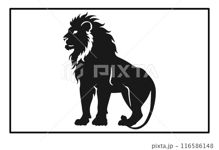 Asiatic Lion Animal Vector - Majestic Big Cat Wildlife Illustration and Clipart Asiatic Lion Animal Vector - Majestic Big Cat Wildlife Illustration and Clipart 116586148