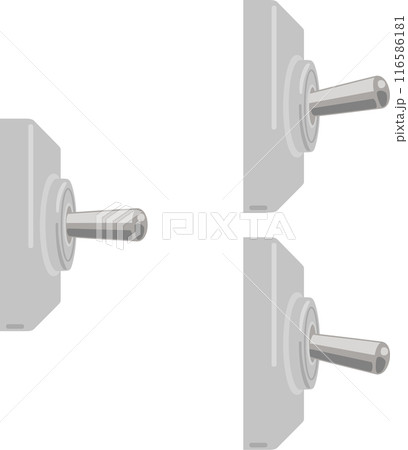 トグルスイッチのイラストセット 116586181