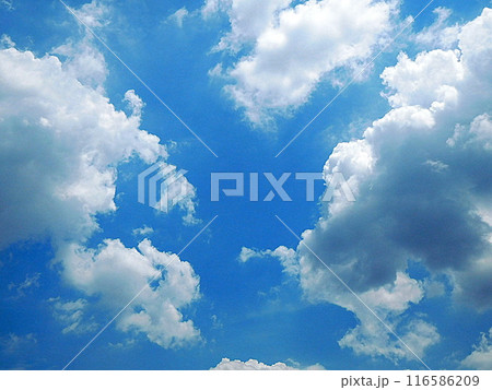 青い空と雲の色 7月の空 青い空と雲の色 7月の空 116586209