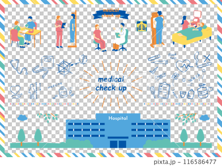 健康診断を受ける人達 116586477