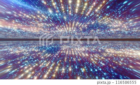 Abstract glowing energy hi-tech lines and digital particles tunnel with bokeh effect background Abstract glowing energy hi-tech lines and digital particles tunnel with bokeh effect background 116586555
