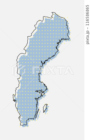 Vector map Sweden for points, dotted template 116586865