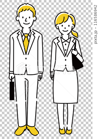 標準且傳達良好的人物插圖男女招募美容 標準且傳達良好的人物插圖男女招募美容 116586942