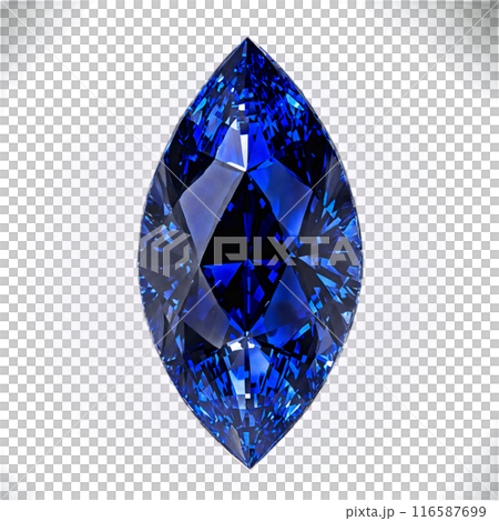 Sapphire A royal blue sapphire with star like sparkle and light rays emanating from its 116587699