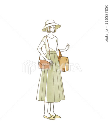 夏に旅行をする女性 116587850