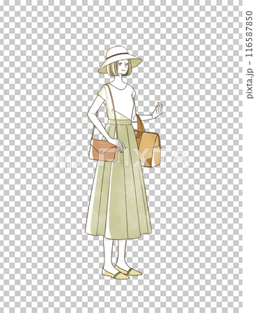 Woman traveling in summer 116587850