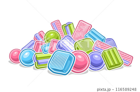 Vector Bubble Gum Pile 116589248