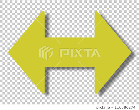 Yellow arrows pointing both ways (with shadow) Yellow arrows pointing both ways (with shadow) 116590274