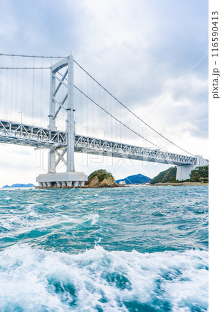 徳島県 観潮船から見る景色 鳴門海峡と大鳴門橋 徳島県 観潮船から見る景色 鳴門海峡と大鳴門橋 116590413