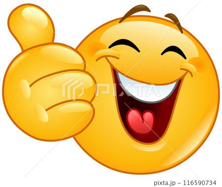 Thumb up Laughing Emoticon Thumb up Laughing Emoticon 116590734