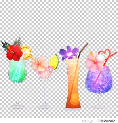 Colorful tropical juices 116590962