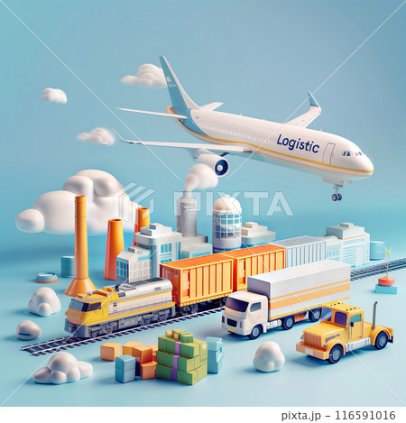 logistic concept abstract illustration for logistic company logistic concept abstract illustration for logistic company 116591016
