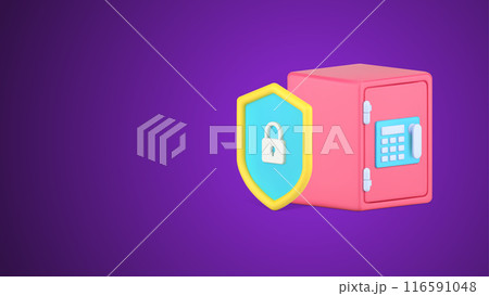 Banking financial safe money deposit savings earnings safety 3d icon vector illustration 116591048