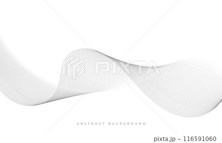 Abstract white background with grey wavy lines 116591060
