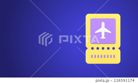Airplane flying departure pass ticket boarding information 3d icon vector illustration Airplane flying departure pass ticket boarding information 3d icon vector illustration 116591174