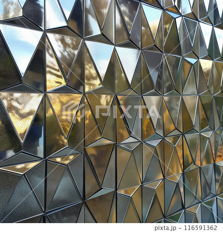 Translucent glass wallpaper with rhombus pattern Translucent glass wallpaper with rhombus pattern 116591362