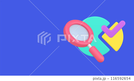 Analyzing profit growth of commercial company with graph and checkmark 3d icon isometric vector Analyzing profit growth of commercial company with graph and checkmark 3d icon isometric vector 116592654