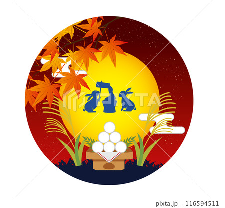 秋のお月見素材 116594511