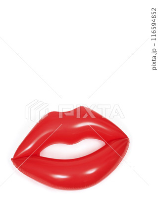 mouth-shaped floaty on a white background 116594852
