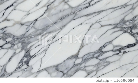 Refined white marble texture with subtle gray veins, suitable for upscale projects. 116596084