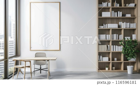 empty room with wooden wall and white wall empty room with wooden wall and white wall 116596181
