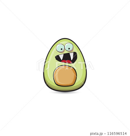 funny cartoon cute tiny avocado character isolated on grey background. My name is avocado vector concept. vector healthy summer funky avocado fruit character funny cartoon cute tiny avocado character isolated on grey background. My name is avocado vector concept. vector healthy summer funky avocado fruit character 116596514