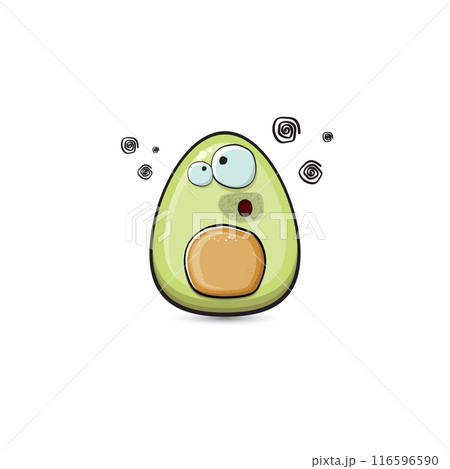 funny cartoon cute tiny avocado character isolated on grey background. My name is avocado vector concept. vector healthy summer funky avocado fruit character funny cartoon cute tiny avocado character isolated on grey background. My name is avocado vector concept. vector healthy summer funky avocado fruit character 116596590